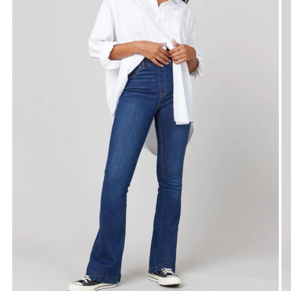 *NEW* SPANX FLARE JEANS 20327R MIDNIGHT SHADE 1X - Picture 5 of 12